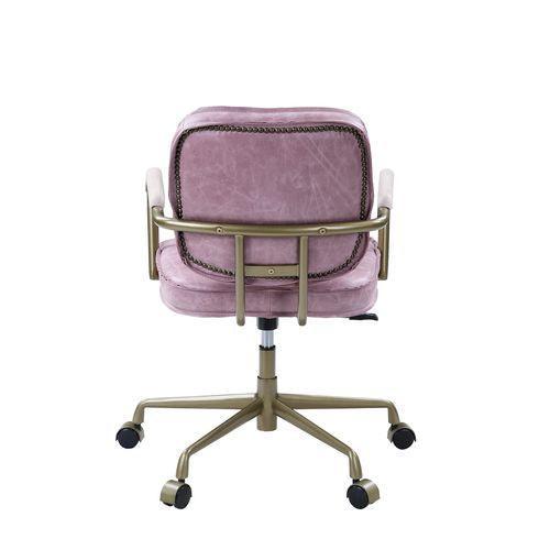 ACME Siecross Office Chair, Pink Top Grain Leather