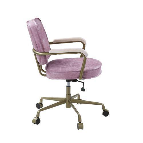 ACME Siecross Office Chair, Pink Top Grain Leather