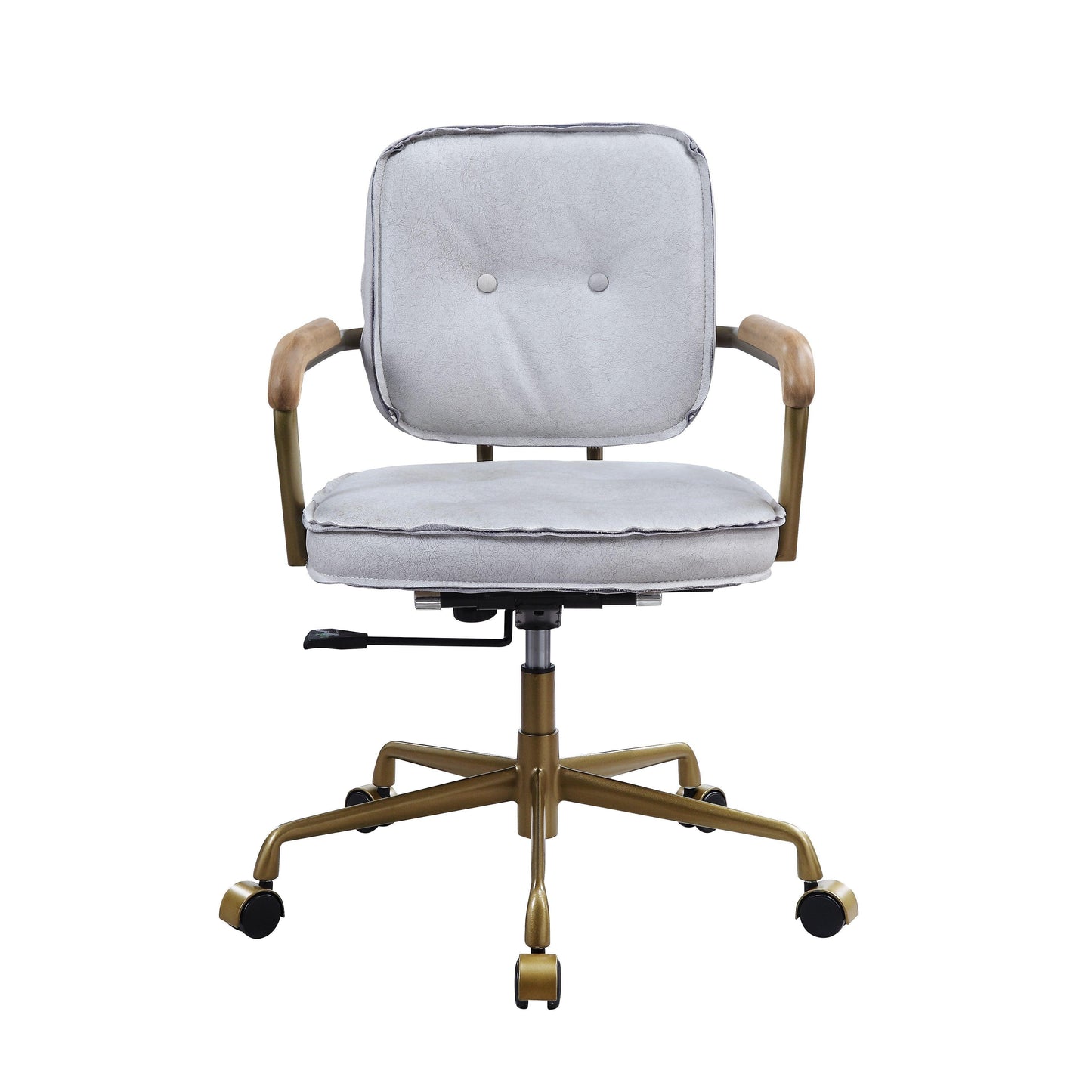 ACME Siecross Office Chair, Vintage White Top Grain Leather