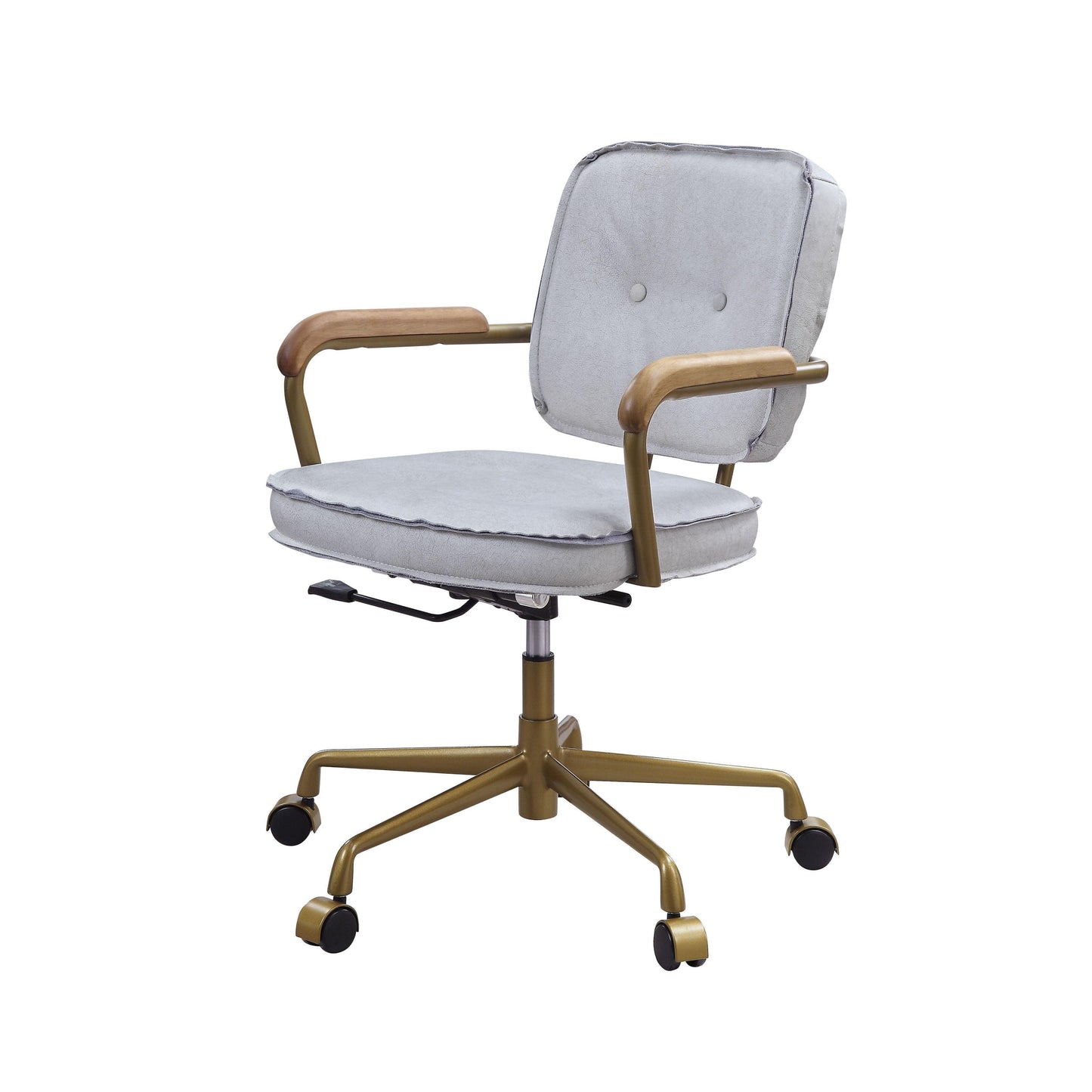 ACME Siecross Office Chair, Vintage White Top Grain Leather