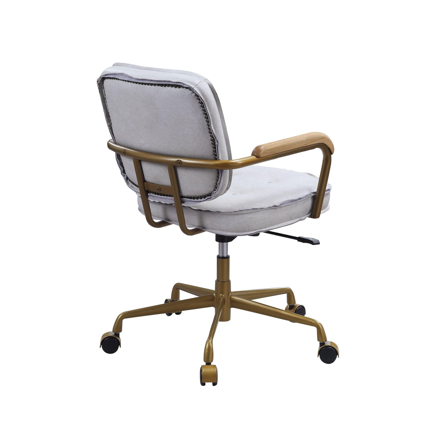 ACME Siecross Office Chair, Vintage White Top Grain Leather