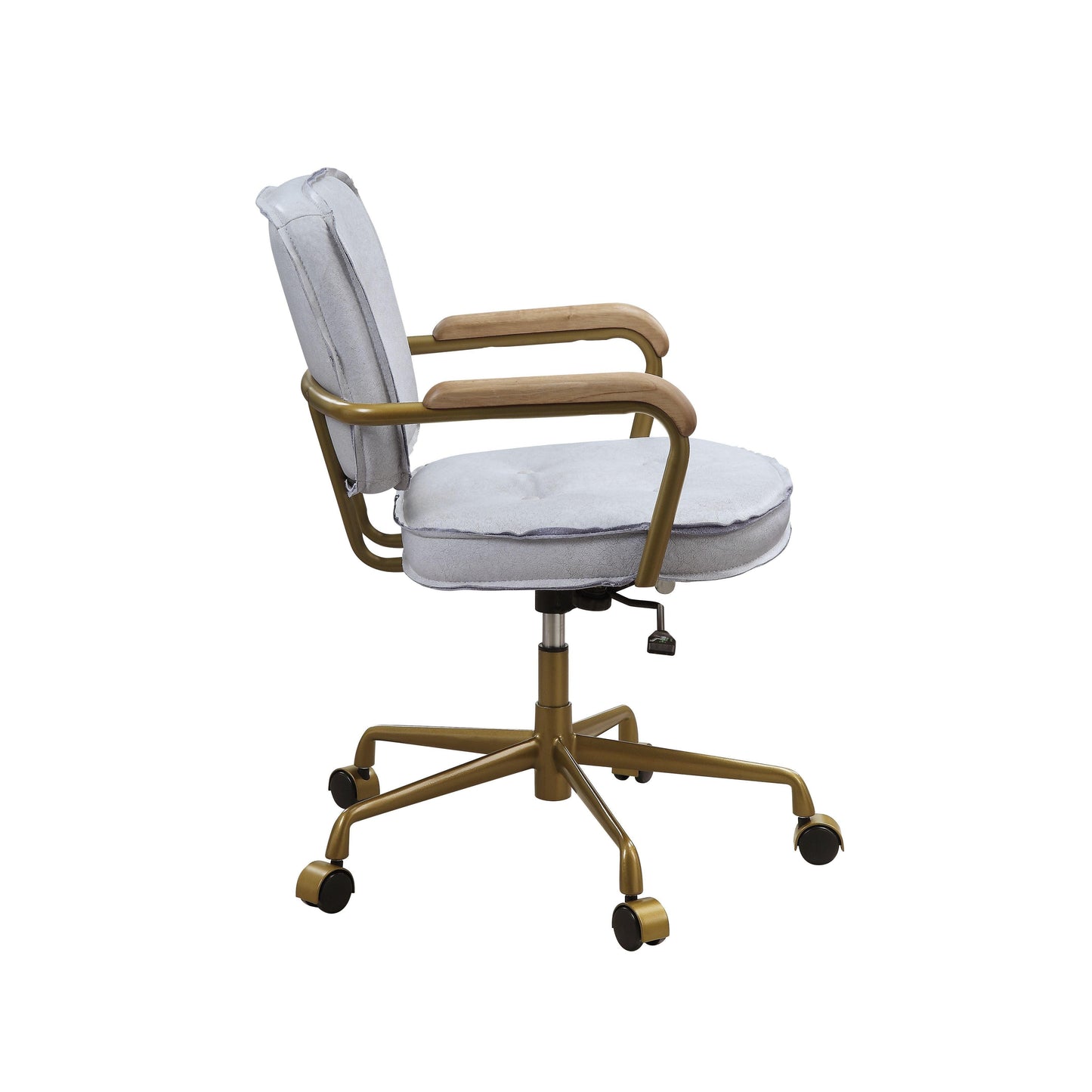 ACME Siecross Office Chair, Vintage White Top Grain Leather