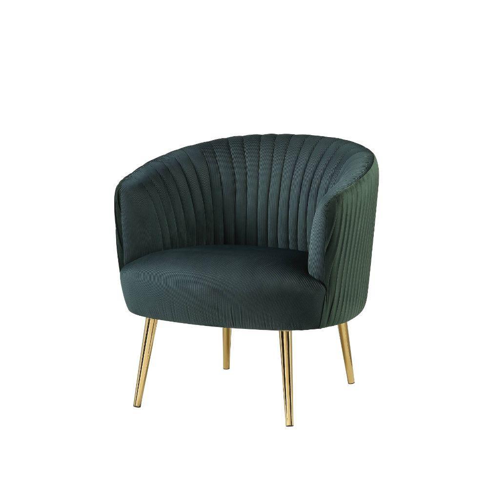 ACME Sigurd Accent Chair, Velvet & Gold