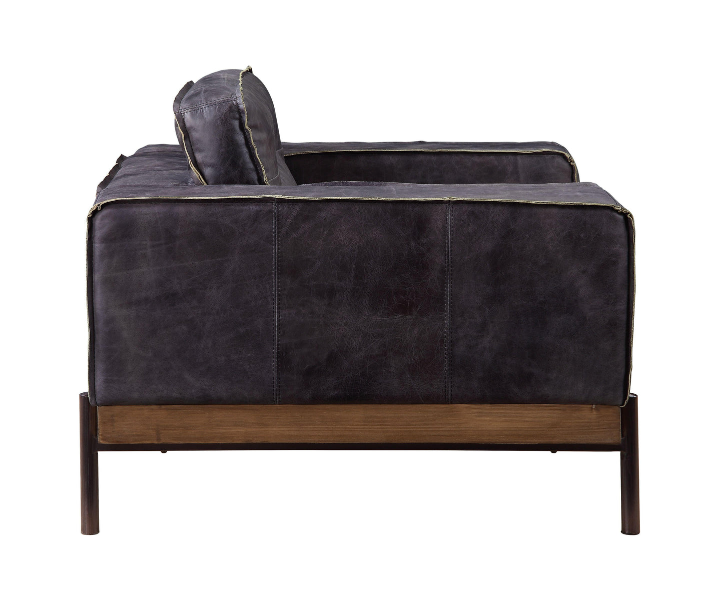 ACME Silchester Chair, Antique Ebony Top Grain Leather