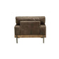 ACME Silchester Chair, Oak & Distress Chocolate Top Grain Leather