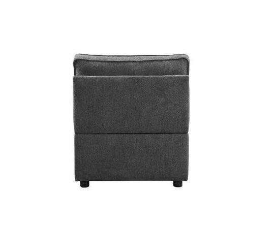 ACME Silvester Modular Armless Chair, Gray Fabric