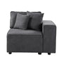 ACME Silvester Modular Right Facing Chair w/2 Pillows, Gray Fabric