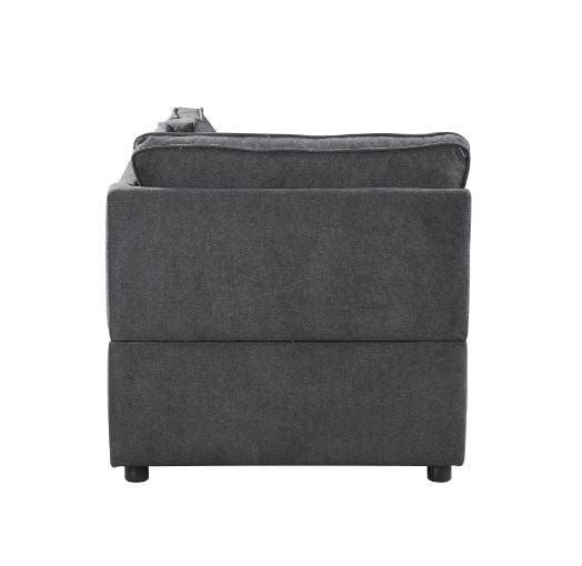 ACME Silvester Modular Wedge w/Pillow, Gray Fabric