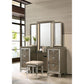 ACME Skylar Vanity Desk & Mirror, LED & Dark Champagne