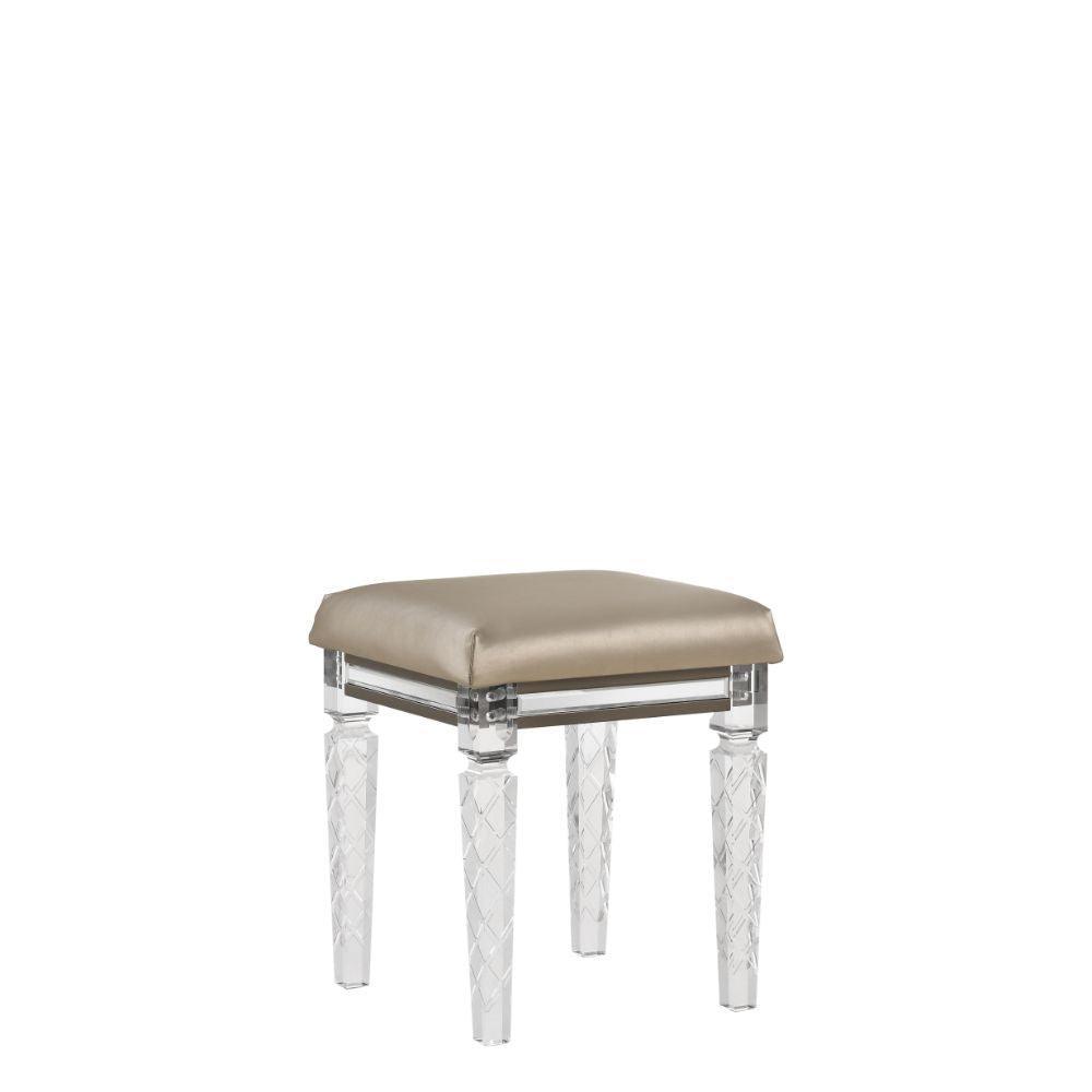 ACME Skylar Vanity Stool, PU & Dark Champagne