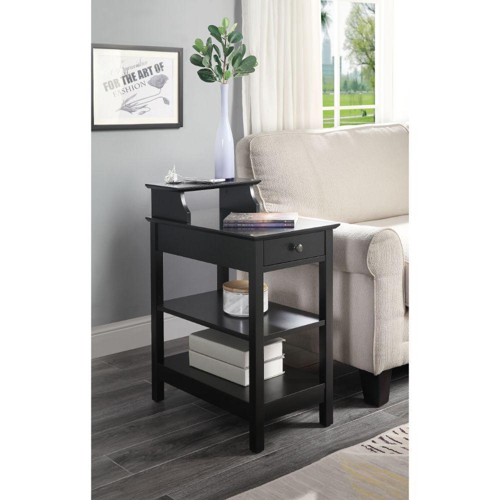 ACME Slayer Side Table (USB Charging Dock), Black