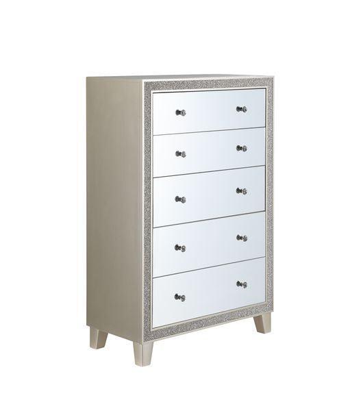 ACME Sliverfluff Chest, Mirrored & Champagne Finish