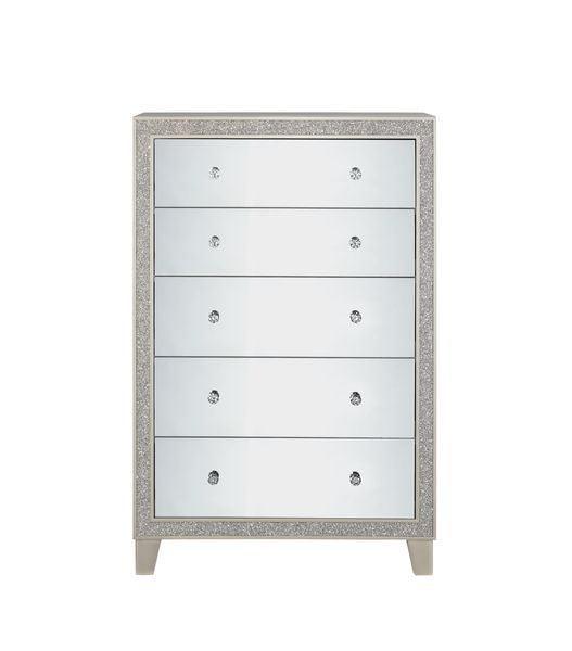 ACME Sliverfluff Chest, Mirrored & Champagne Finish