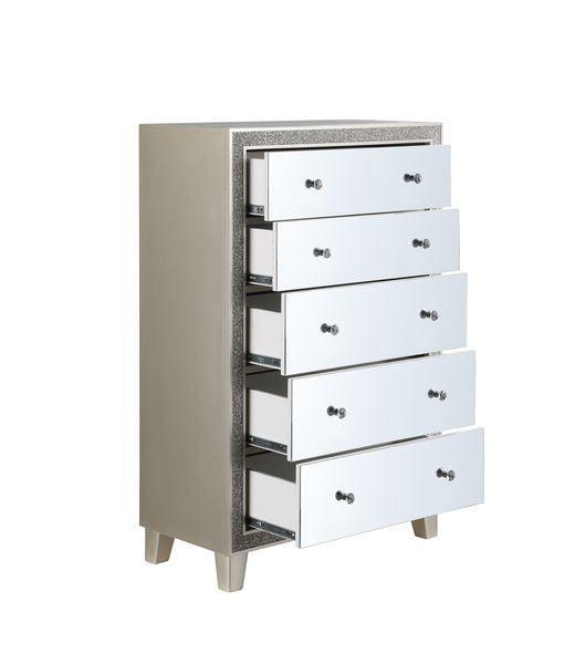 ACME Sliverfluff Chest, Mirrored & Champagne Finish