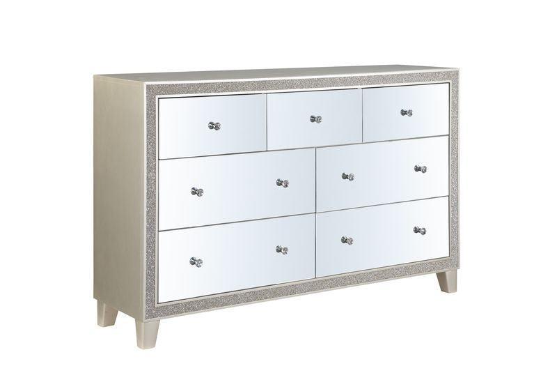 ACME Sliverfluff Dresser, Mirrored & Champagne Finish