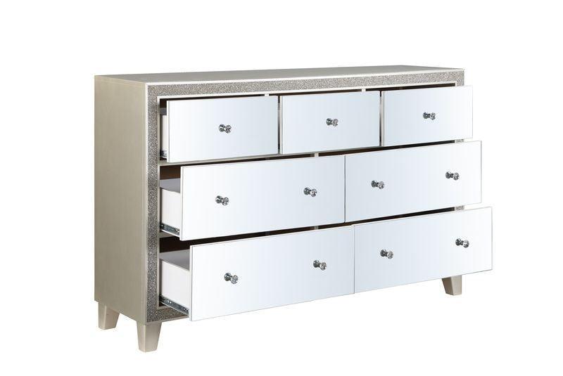 ACME Sliverfluff Dresser, Mirrored & Champagne Finish