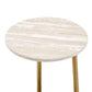 ACME Snare Side Table, Natural & Champagne Finish