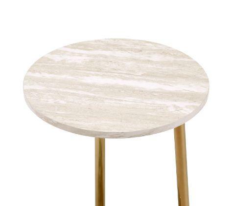 ACME Snare Side Table, Natural & Champagne Finish