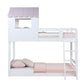 ACME Solenne T/T Bunk Bed, White & Pink Finish