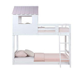 ACME Solenne T/T Bunk Bed, White & Pink Finish