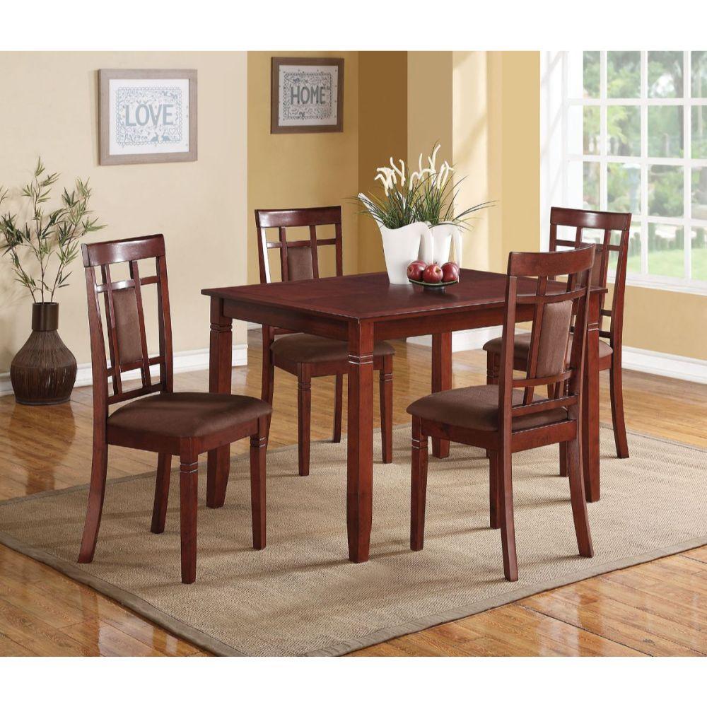 ACME Sonata 5Pc Pack Dining Set, Cherry & Chocolate Mfb