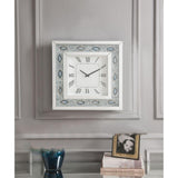 ACME Sonia Wall Clock, Mirrored & Faux Agate