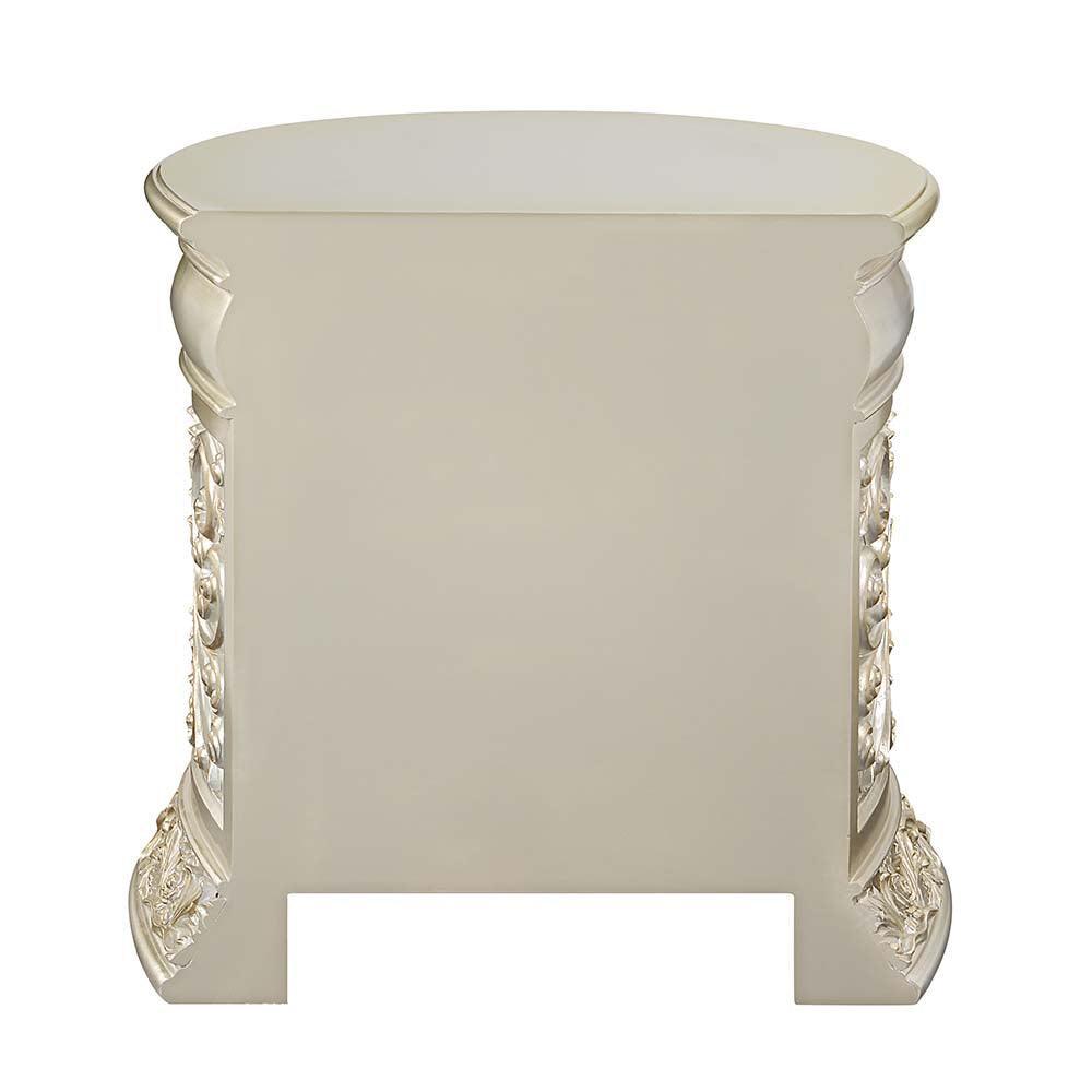 ACME Sorina Nightstand, Antique Gold Finish