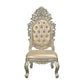 ACME Sorina Side Chair (Set-2), PU & Antique Gold Finish