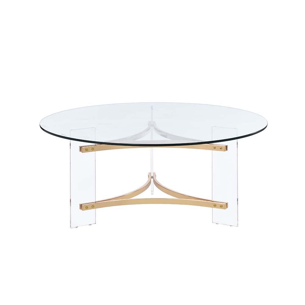 ACME Sosi Coffee Table  , Gold Finish