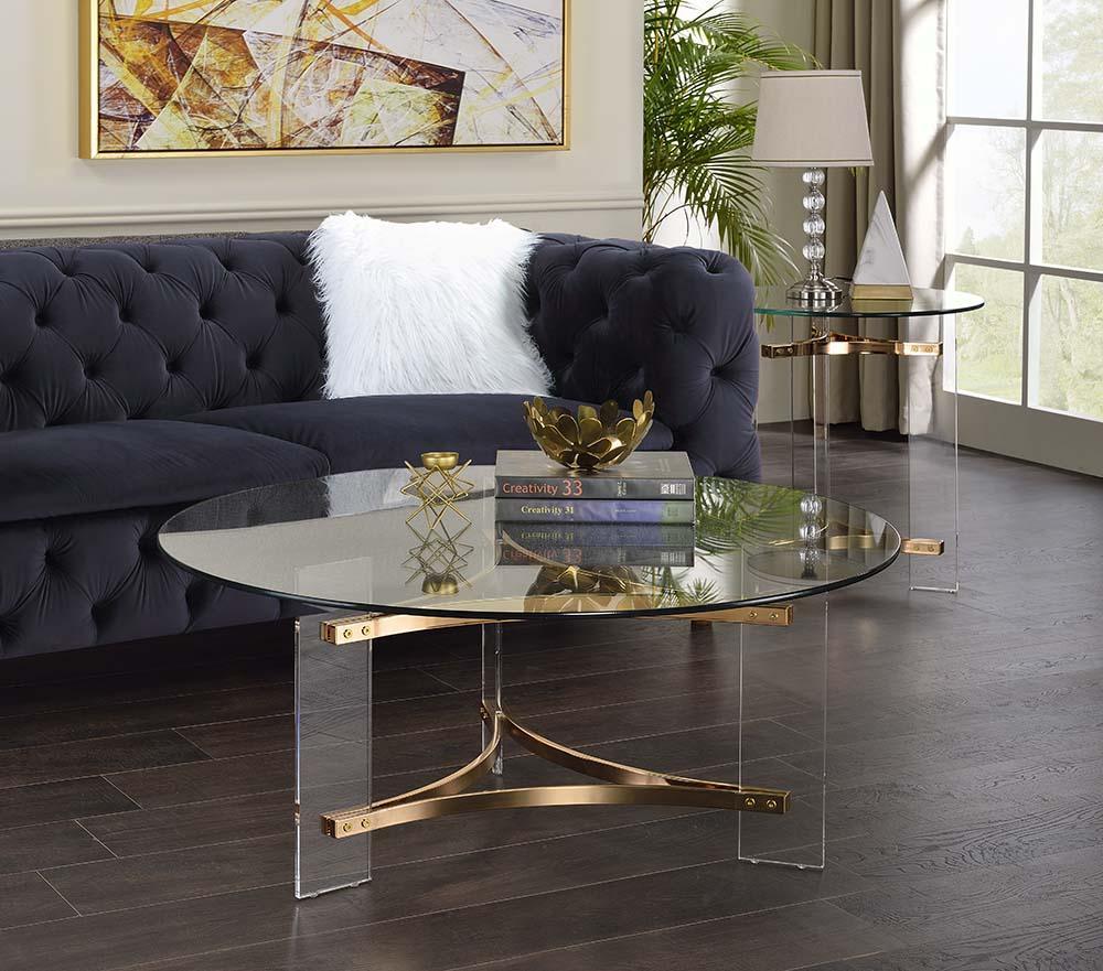 ACME Sosi Coffee Table  , Gold Finish