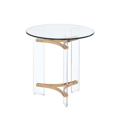 ACME Sosi End Table, Gold Finish