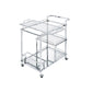 ACME Splinter Serving Cart, Clear Glass & Chrome Finish