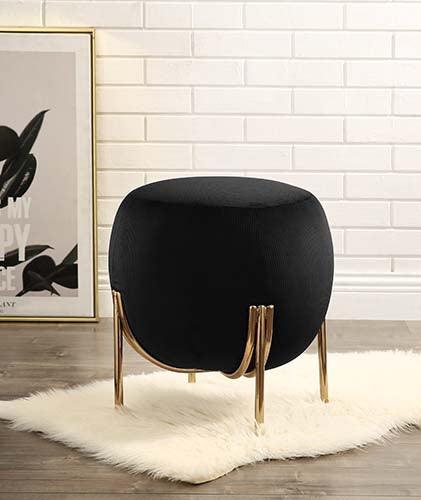 ACME Spraxis Ottoman, Black Corduroy