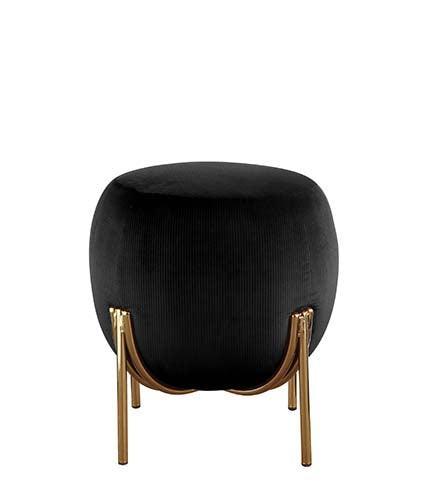 ACME Spraxis Ottoman, Black Corduroy