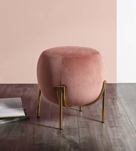 ACME Spraxis Ottoman, Dusty Rose Corduroy