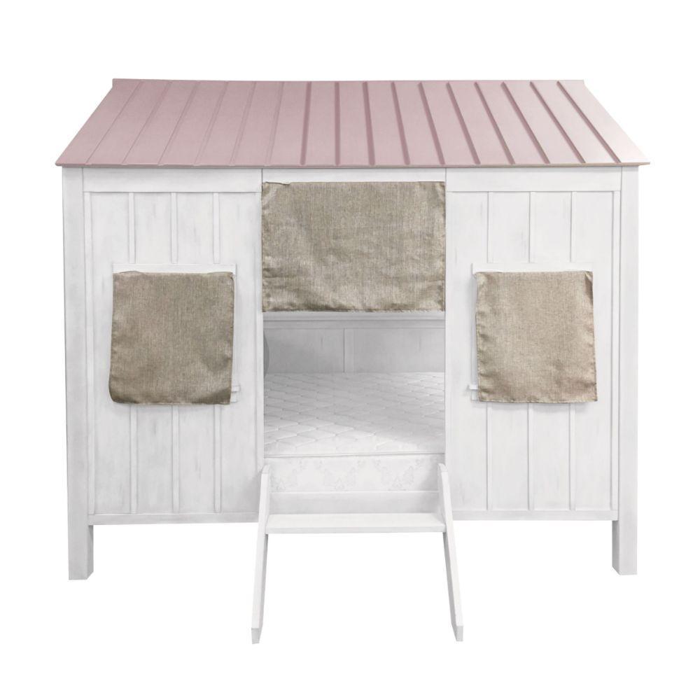 ACME Spring Cottage Full Bed, White & Pink  37695F