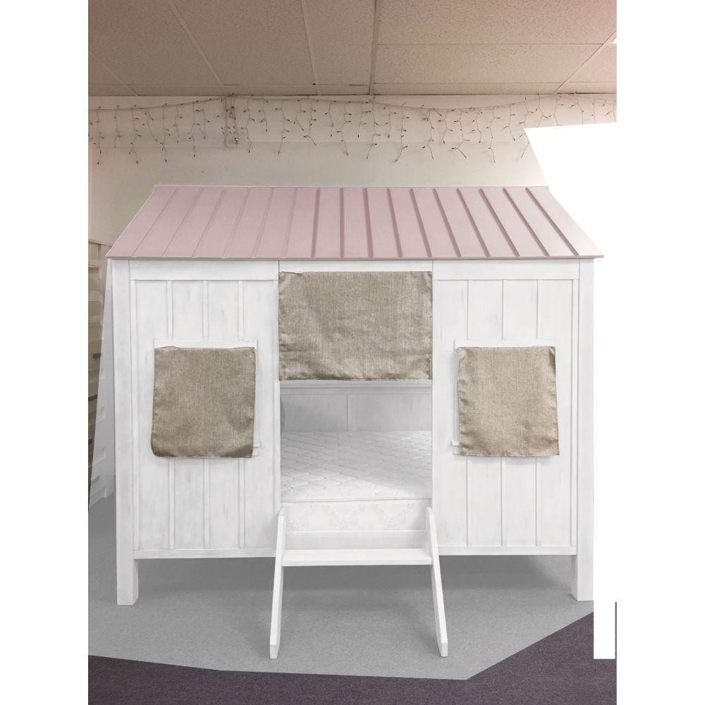 ACME Spring Cottage Full Bed, White & Pink  37695F