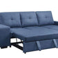 ACME Strophios Reversible Sleeper Sofa, Blue Fabric