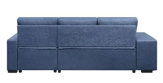 ACME Strophios Reversible Sleeper Sofa, Blue Fabric