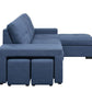 ACME Strophios Reversible Sleeper Sofa, Blue Fabric