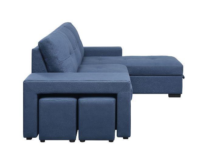 ACME Strophios Reversible Sleeper Sofa, Blue Fabric