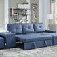 ACME Strophios Reversible Sleeper Sofa, Blue Fabric