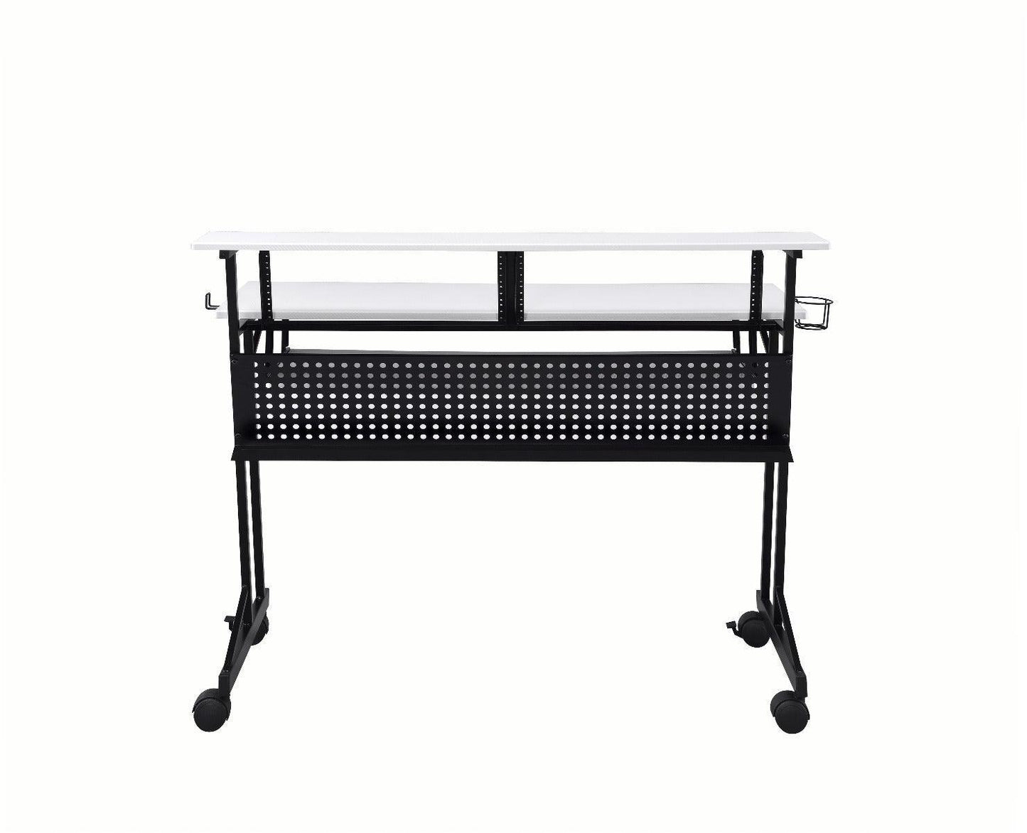 ACME Suitor Music Recording Studio Desk, White & Black