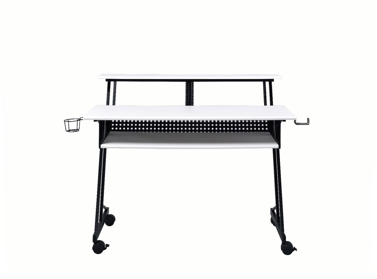 ACME Suitor Music Recording Studio Desk, White & Black