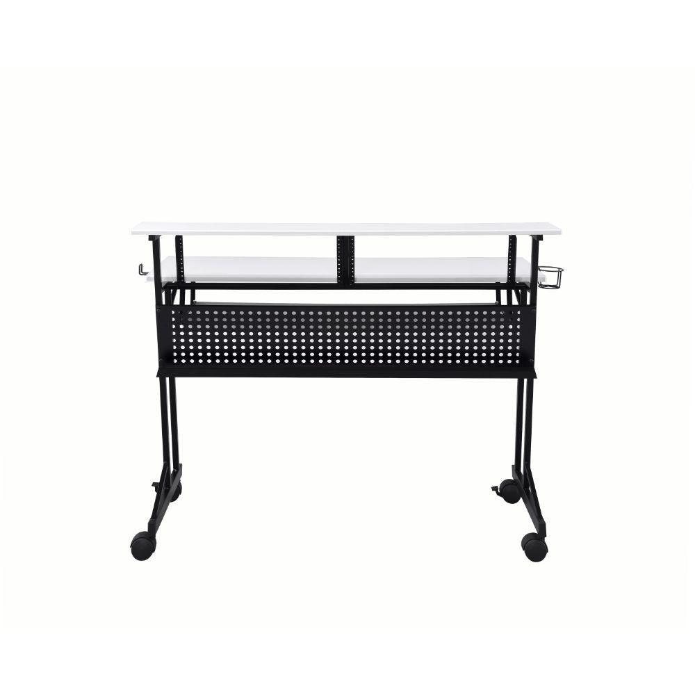 ACME Suitor Music Recording Studio Desk, White & Black