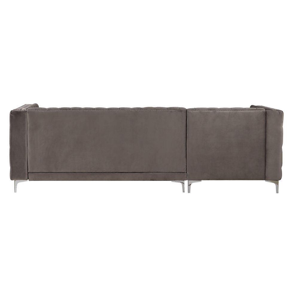 ACME Sullivan Sectional Sofa, Gray Velvet