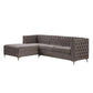 ACME Sullivan Sectional Sofa, Gray Velvet