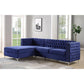 ACME Sullivan Sectional Sofa, Navy Blue Velvet