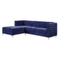 ACME Sullivan Sectional Sofa, Navy Blue Velvet