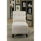 ACME Susanna Accent Chair & Pillow, Cream Linen